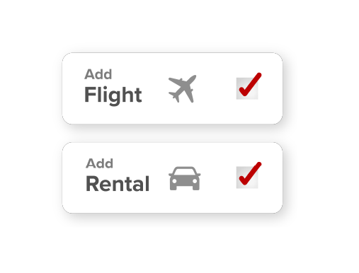 Get points when you book flights and rent cars.